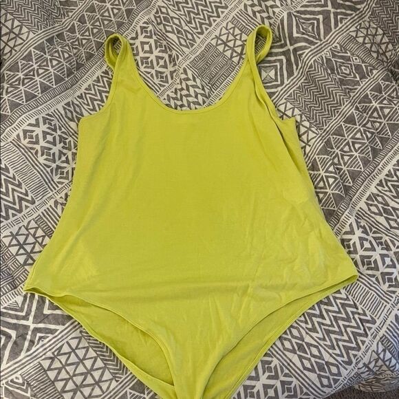 Plus Size Neon green/yellow Forever22 Bodysuit - Picture 2 of 5